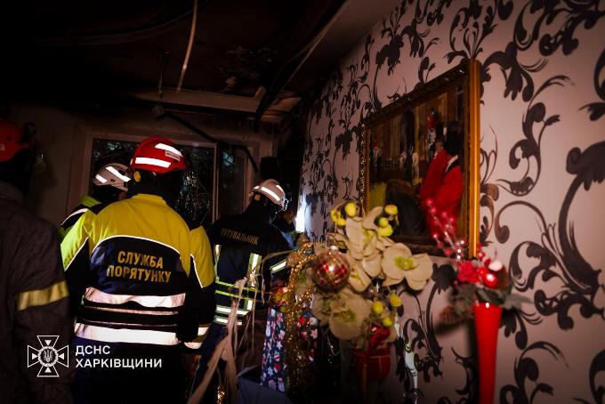 Новини Харкова: пожежа після удару БпЛА по приватному будинку